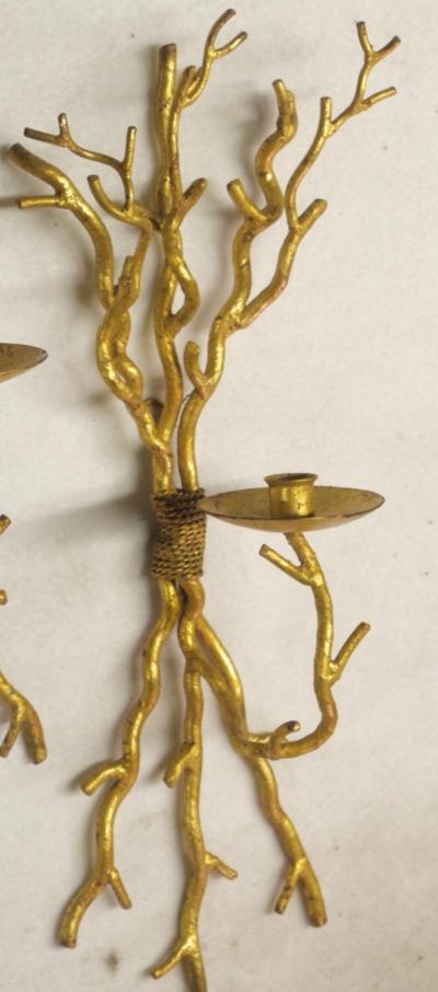 Italian Midcentury Pair of Branch Sconces