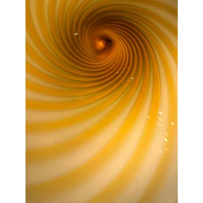 Italian Milky White and Green Swirls Murano Glass Flush Mount or Wall Sconce