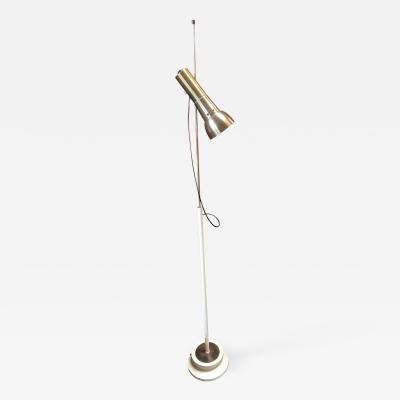 Italian Minimal Adjustable Floor Lamp with one brass spot 1960s