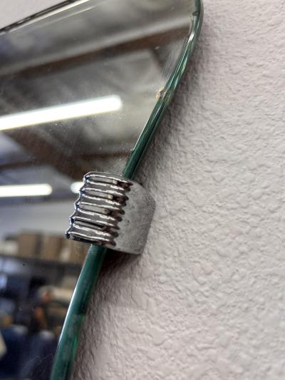 Italian Modern Asymmetrical Mirror With Shelf