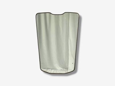 Italian Modern Brass Glass Wall Mirror Italy 1950s