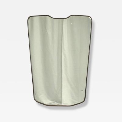 Italian Modern Brass Glass Wall Mirror Italy 1950s