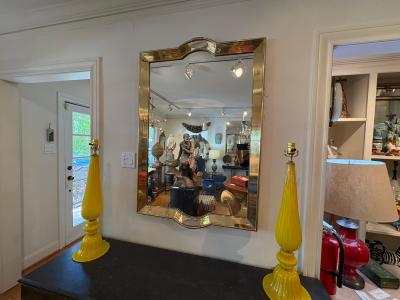 Italian Modern Brass Tray Mirror