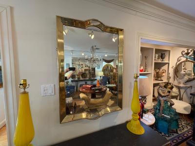 Italian Modern Brass Tray Mirror