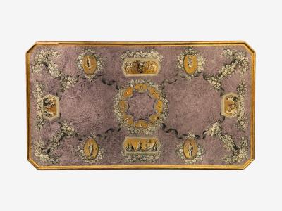 Italian Modern Bronze Burlwood Monumental Coffee Table Italy 1940s