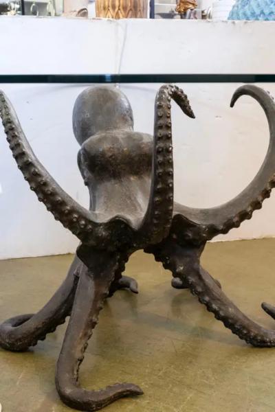 Italian Modern Bronze Octopus Center Table
