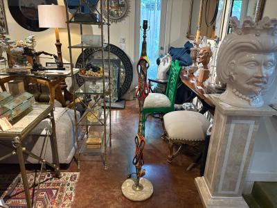 Italian Modern Ceramic And Marble Floor Lamp