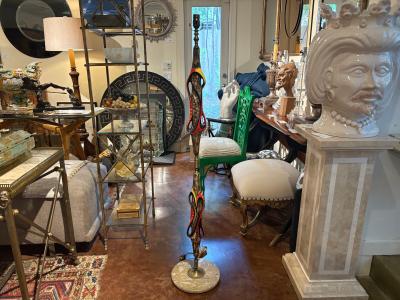 Italian Modern Ceramic And Marble Floor Lamp