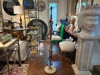 Italian Modern Ceramic And Marble Floor Lamp