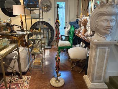 Italian Modern Ceramic And Marble Floor Lamp
