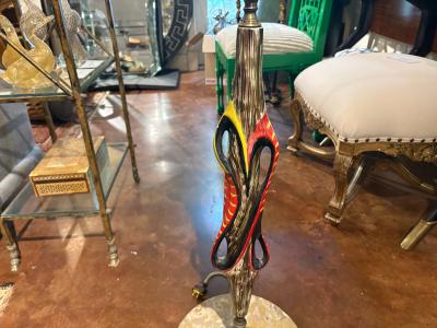 Italian Modern Ceramic And Marble Floor Lamp