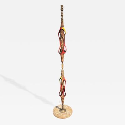 Italian Modern Ceramic And Marble Floor Lamp