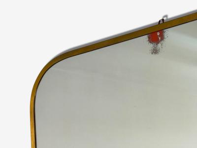 Italian Modern Cherrywood Glass Console with Mirror Italy 1950s