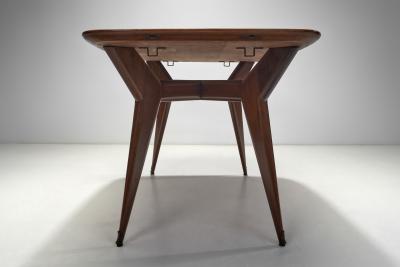 Italian Modern Dining Table with Glass Top Italy 1950s