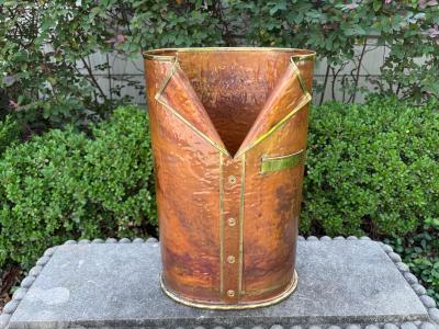 Italian Modern Mixed Metals Umbrella Stand