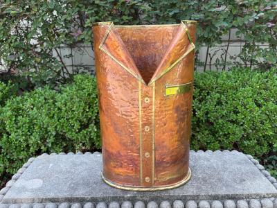 Italian Modern Mixed Metals Umbrella Stand
