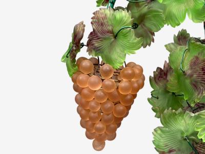 Italian Modern Murano Glass Art Glass Grape Bunch Pendant Light Italy 1950s