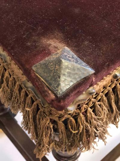 Italian Modern Neoclassical Wood Brass and Iron Hall or Bedroom Bench