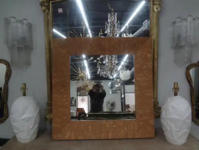 Italian Modern Square Cork Mirror