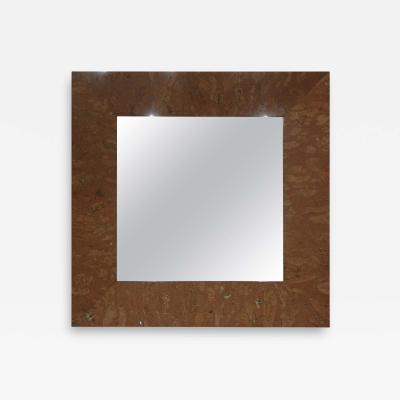 Italian Modern Square Cork Mirror