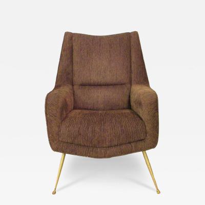 Italian Modern Upholstered Armchair Carlo di Carli 1950s
