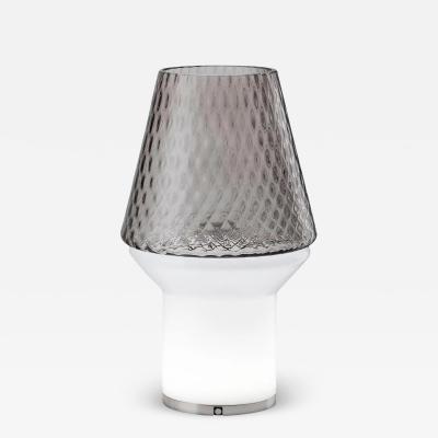 Italian Modern Wireless Dimmable White Gray Glass Portable Table Lamp Lit Vase