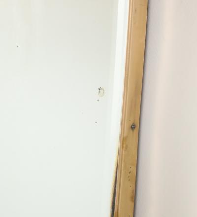 Italian Modernist Brass Framed Mirror circa 1940