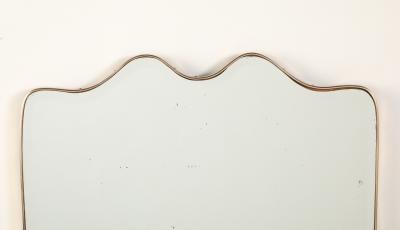 Italian Modernist Brass Framed Mirror circa 1940