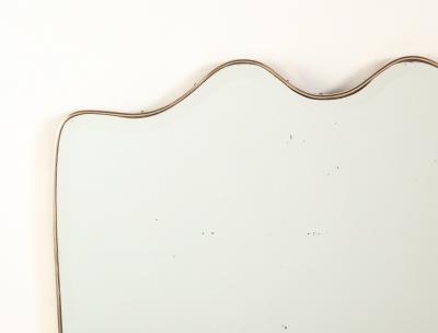 Italian Modernist Brass Framed Mirror circa 1940