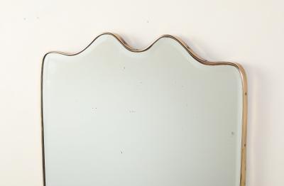 Italian Modernist Brass Framed Mirror circa 1940