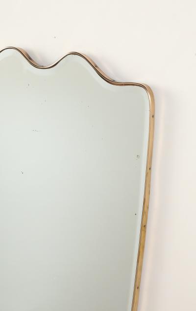 Italian Modernist Brass Framed Mirror circa 1940