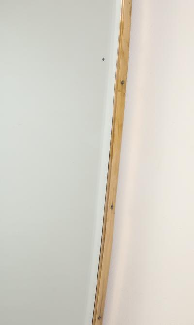 Italian Modernist Brass Framed Mirror circa 1940