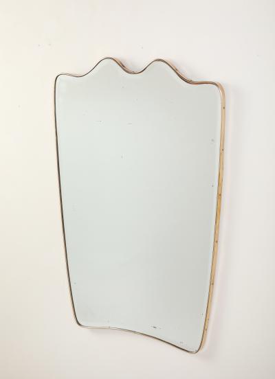 Italian Modernist Brass Framed Mirror circa 1940