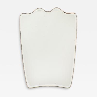 Italian Modernist Brass Framed Mirror circa 1940