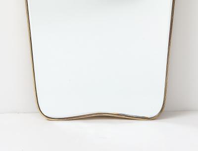 Italian Modernist Brass Shaped Wall Mirror circa 1950