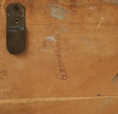 Italian Modernist Brass Shaped Wall Mirror circa 1950