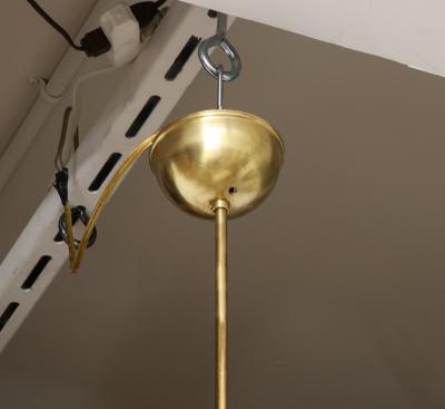 Italian Modernist Brass Spider Chandelier Italy circa 1950