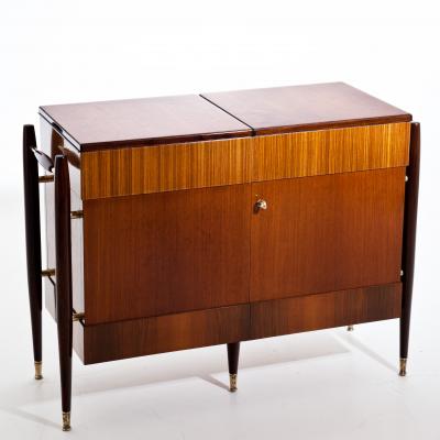 Italian Modernist Folding Bar Cabinet