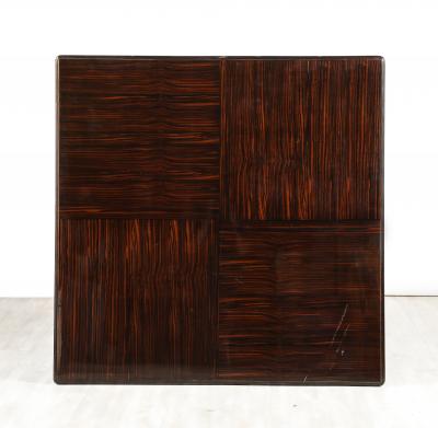Italian Modernist Macassar Ebony Square Dining Table Italy circa 1960