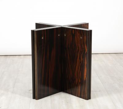 Italian Modernist Macassar Ebony Square Dining Table Italy circa 1960