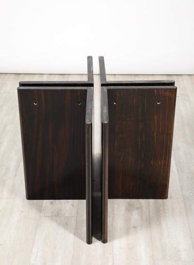 Italian Modernist Macassar Ebony Square Dining Table Italy circa 1960