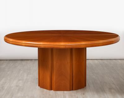 Italian Modernist Maple Wood Center Dining Table circa 1970