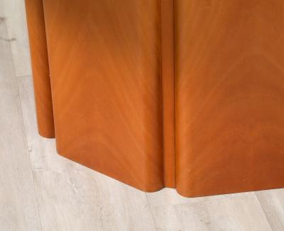 Italian Modernist Maple Wood Center Dining Table circa 1970