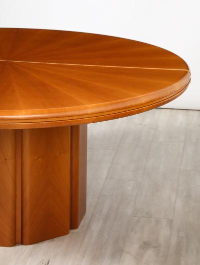 Italian Modernist Maple Wood Center Dining Table circa 1970