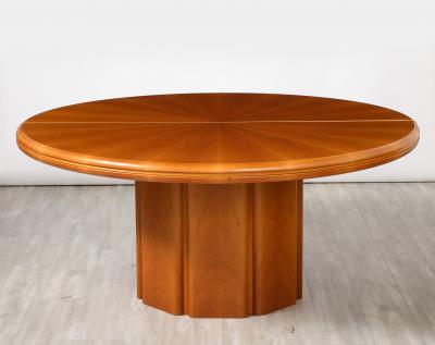 Italian Modernist Maple Wood Center Dining Table circa 1970