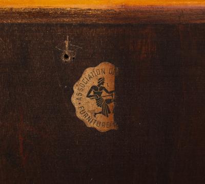 Italian Modernist Maple Wood Vanity Table and Cabinet Italy circa 1950