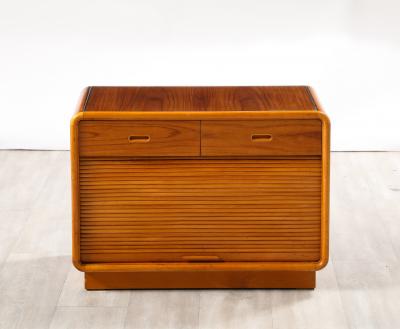Italian Modernist Maple Wood Vanity Table and Cabinet Italy circa 1950