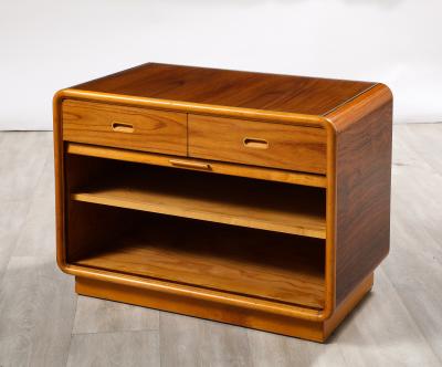 Italian Modernist Maple Wood Vanity Table and Cabinet Italy circa 1950