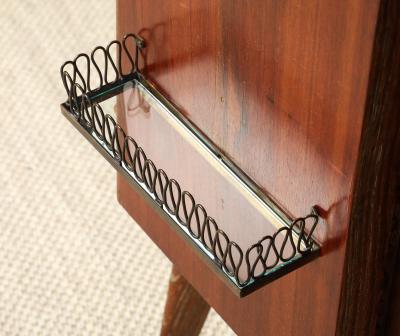 Italian Modernist Sculptural Cerused Oak Dry Bar Cabinet circa 1940