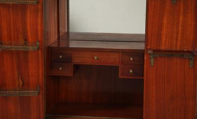 Italian Modernist Sculptural Cerused Oak Dry Bar Cabinet circa 1940